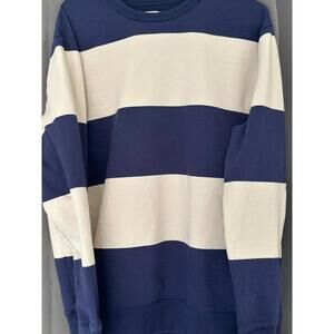 Merona Striped Crewneck – Navy/White – XL – 100% Cotton